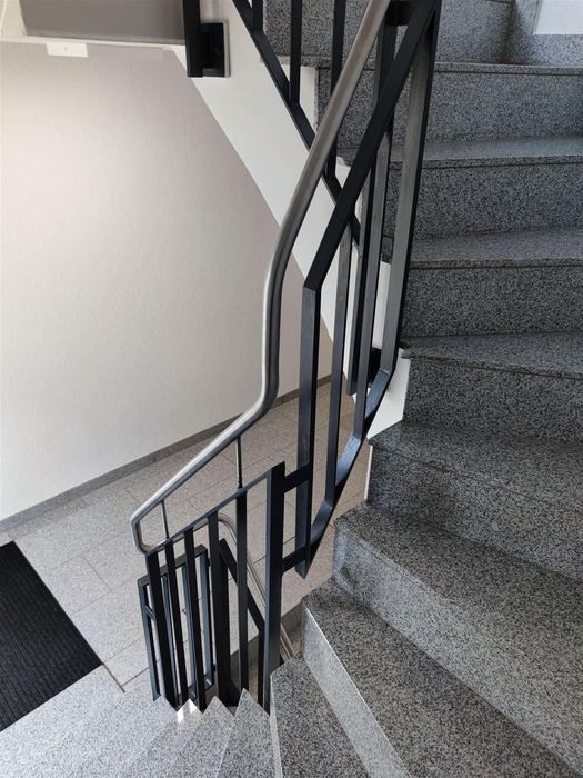 Stahlgeländer im Treppenhaus